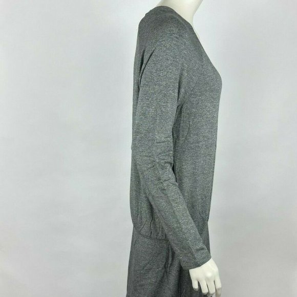 LOFT Lou & Grey Sheath Dress Long Sleeve Round Neck Stretch Gray Women L NWT - Picture 4 of 11